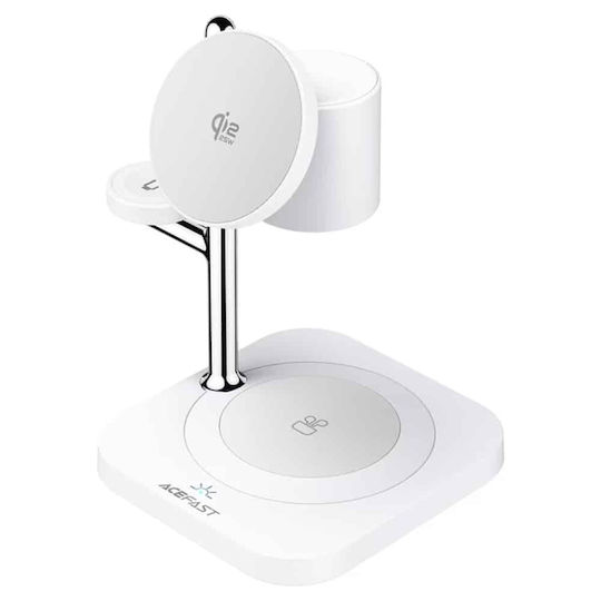 Acefast Ασύρματος Φορτιστής (Qi Pad) 32.5W Λευκός (E39)