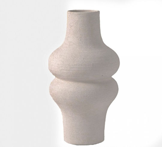 Zaros Διακοσμητικό Βάζο Κεραμικό Λευκό 18x18xΥ34.5cm