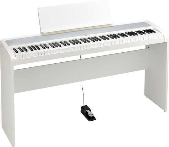 Korg Electric Stage Piano B2 & 3 Pedal Set with 88 Weighted Keys Built-in Speakers and Headphone Connection White