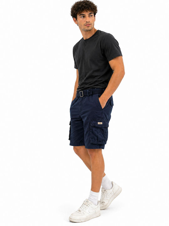 Double Men's Cargo Blue Shorts