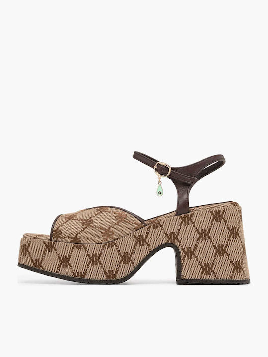 Komis & Komis Damen Sandalen Tabac Braun