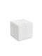 Living Room Stool Upholstered with Artificial Leather Enzo White 31x31x31cm
