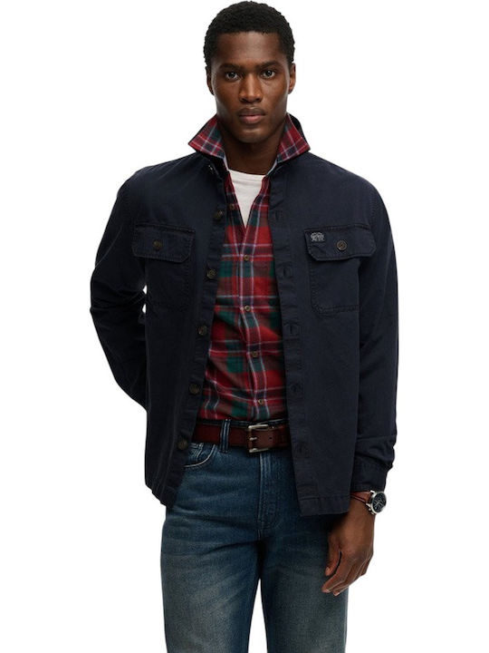 Superdry Ovin Long Sleeve Cotton Overshirt in W...