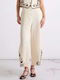 Women's Linen Capri Trousers Ecru