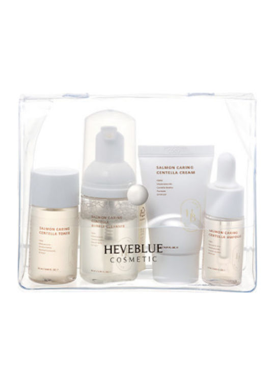 Heve Blue Salmon Caring Centella Set Îngrijire pentru Curățare Facială și Curățare Corp