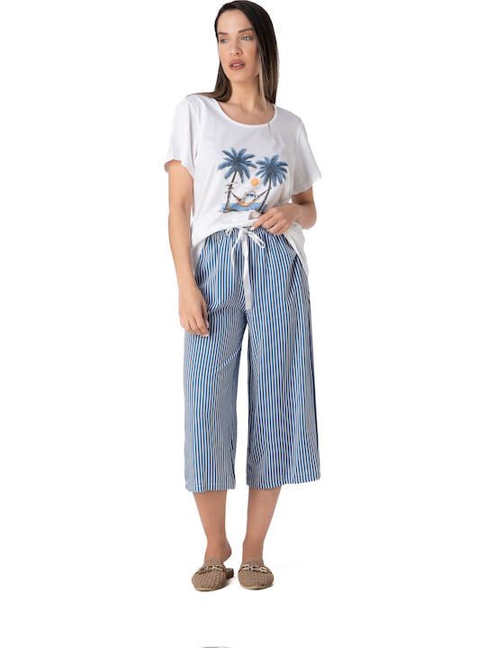 Relax Lingerie Summer Women's Pyjama Set Light Blue