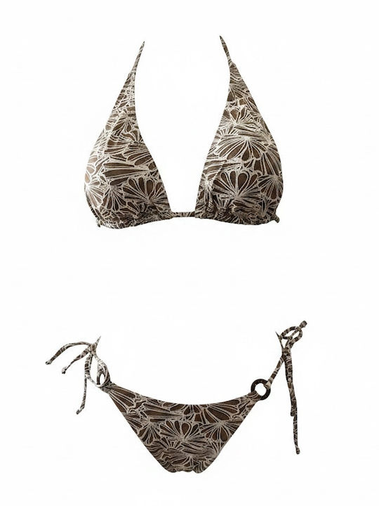 Modern Ocean Bikini Set Triangle & Brazil Flora...