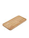 Ξύλινα Ορθογώνια Πιάτα Rubberwood Με Τοίχωμα 45x22 Εκ