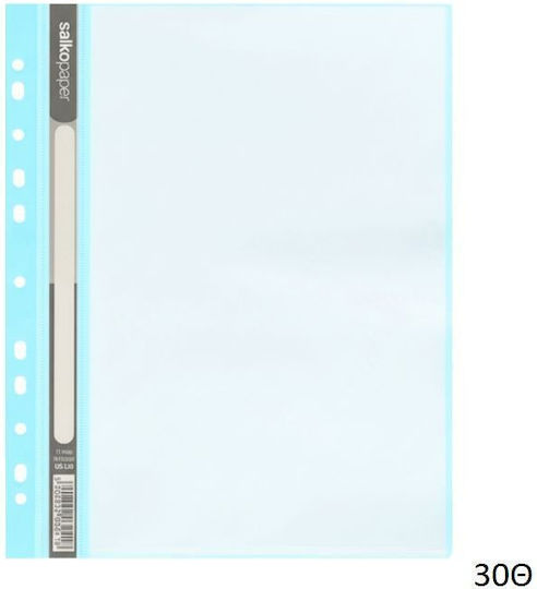 Salko Soft A4 Display Book Filing 30 Pockets Light Blue