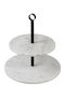 Espiel Stone Tiered Appetizer Stand White Ø25xH26cm
