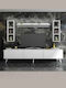 Living Room TV Unit White L65xW25xH80cm