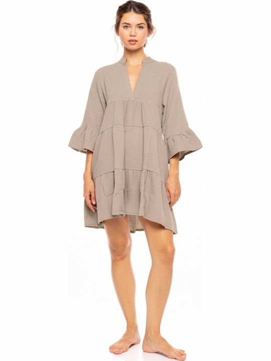 Pink Label Women's Beachwear Caftan Beige
