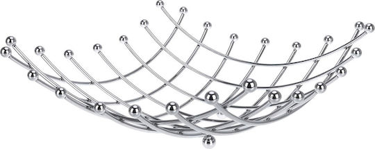 Alpina Switzerland Metallic Silver Fruit Bowl 27x27x8.5cm