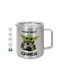 Koupakoupa Best Gamer Tasse Metallisch Mit Deckel Silber 300ml