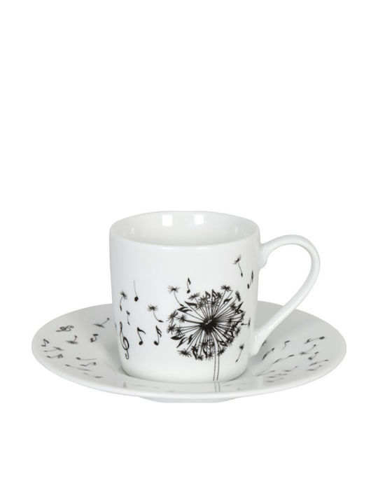 Konitz Dandelion Φλιτζάνι Espresso από Πορσελάνη Λευκό 85ml