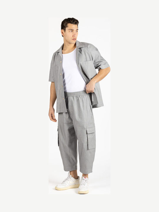 One Of A Kind Pantalon Jeans Cargo Gri Ice Pentru Bărbați