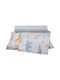 Alouette Set Baby Crib Cotton Sheets Jungle Animals Gray 130x170cm 3 Pieces