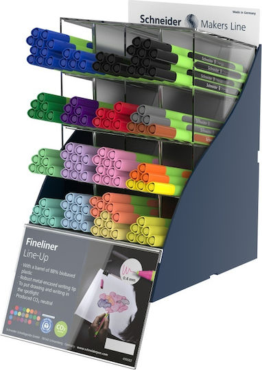 Showcase Sis Markers Schneider Line Up 0.4 Stand 120 Pieces