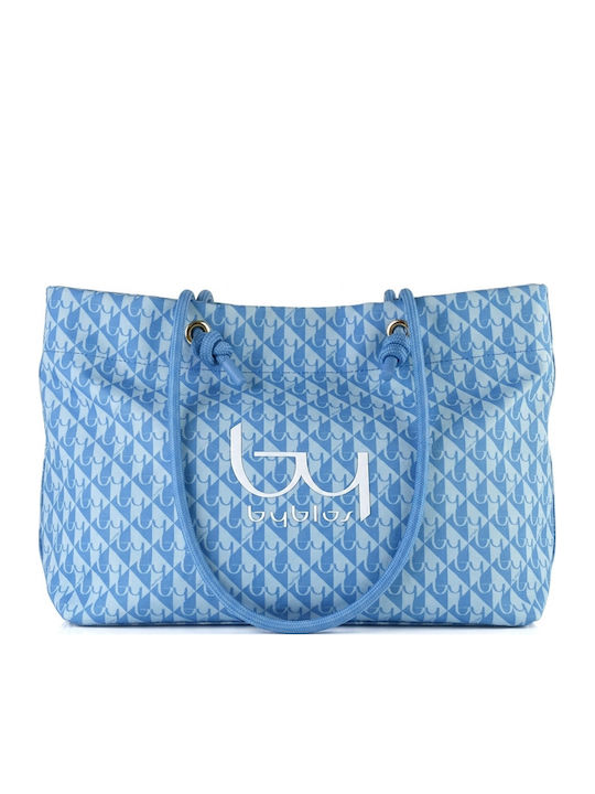 Byblos Stoff Strandtasche Blau