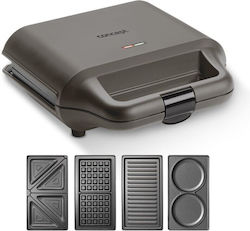 Concept Sandwich-Maker mit Herausnehmbare Gitter für 2 Toasts 700W Grau Concept Sandwich-Maker mit Herausnehmbare Gitter für 2 Toasts 700W Grau