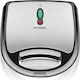 Hyundai Sandwich Maker with Non-Stick Removable Grids for 2 Sandwiches 700W Black