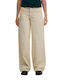 Ovin Women's Fabric Trousers in Baggy Leg Style White