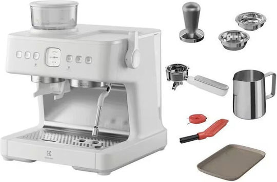 Electrolux Espressor Automat 2200W Presiune 20 Bar cu Râșniță Alb E8EC1-8SW
