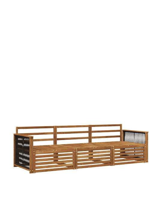vidaXL 3-Sitzer Outdoor-Sofa Hölzernes 249x83x73cm