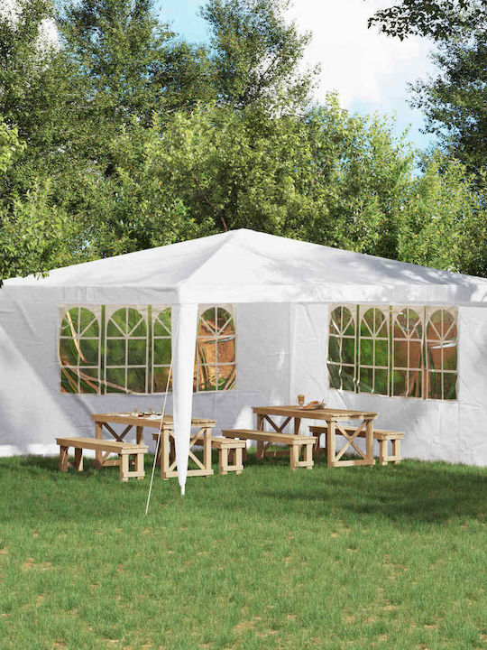 vidaXL Gazebo De Grădină Cu LED Alb 4x1.95m