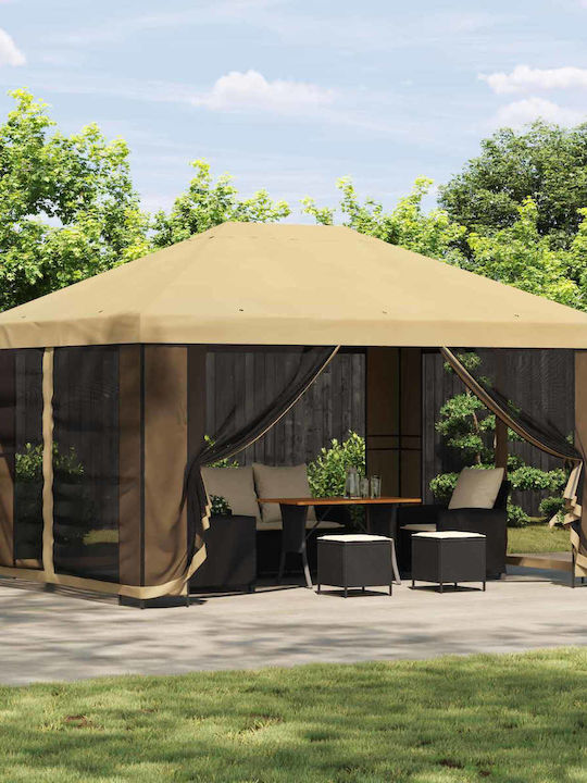 vidaXL Garten Gazebo Beiges 4x3m