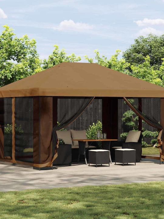 vidaXL Garten Gazebo Beiges 4x3m