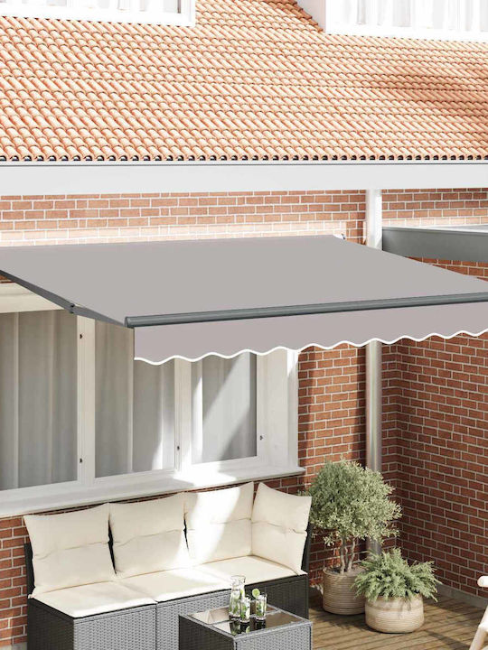 vidaXL Foldable Terrace Tent with LEDs Gray 2.5x2m