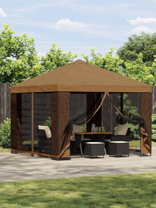 vidaXL Garten Gazebo Beige 3x3m
