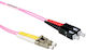 Καλώδιο Οπτικής Ίνας Act Om4 Lc Sc Duplex 50/125μm Upc 1.5m Erika Violet Rl8751