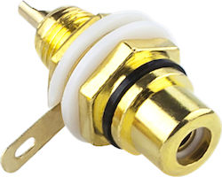 Connector Rca Σασί Χρυσό-μαύρο