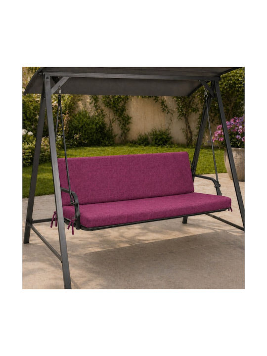 Pucioasa Garden Swing Cushion with Backrest Burgundy 50x150cm