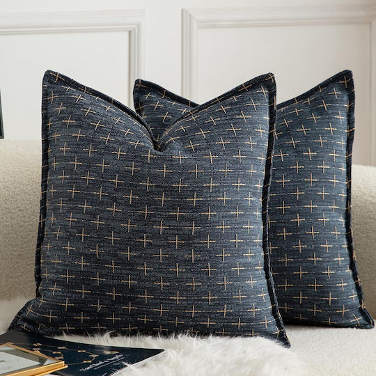 Mandioo Калъф За Възглавница Navy Blue 2 Бройки 40x40 См