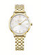Giewont Womens Battery Watch With Gold Metal Bracelet