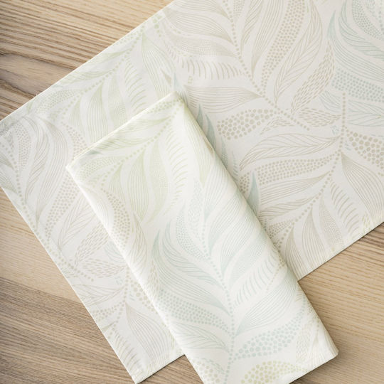 Nima Tropical Fabric Green Placemats 50x35cm 2 Pieces