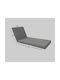 Politishome Waterproof Sunbed Cushion with Backrest Light Grey 60x188cm