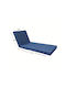 Politishome Waterproof Sunbed Cushion with Backrest Jeans 60x188cm