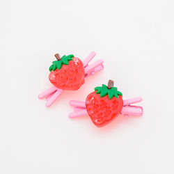 Tutti Frutti Hair Clip Set 2 Pieces-κόκκινο