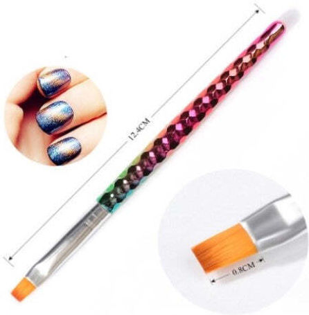 Pensulă Rainbow Ombre Gel Pentru Construcția Unghiilor Nr. 5 Pentru Dreptaci