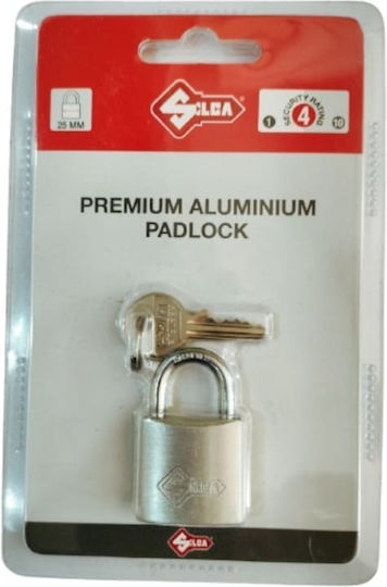 Silca Padlock Brass with Key 25mm