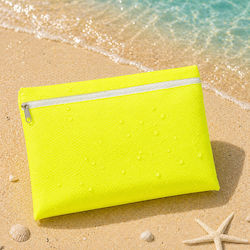 Waterproof Fluorescent Yellow Summer Organizing Toiletry Bag