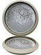 Ready Shallow Porcelain Gray Plate with Diameter 28.5cm 6 Pieces