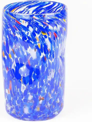 Murano Go.to Spotted Κούπα Γυάλινη Μπλε 300ml