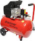 Breckner Einphasiger Luftkompressor mit Leistung 2,5hp und Luftkammer 50lt