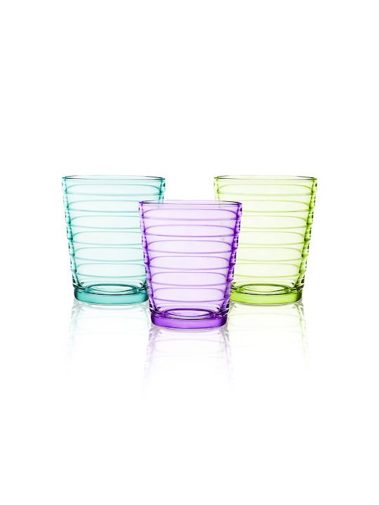 Viosarp Σετ Ποτήρια Νερού από Γυαλί 250ml 3τμχ