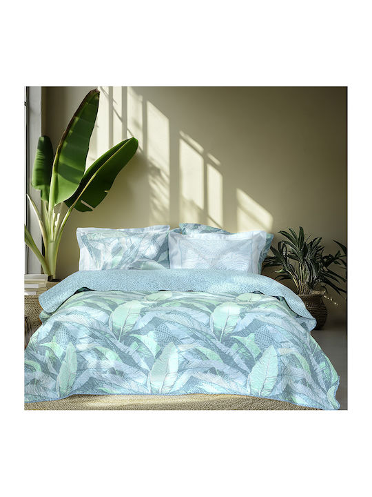 Nima Bahamas Σετ Κουβερλί Υπέρδιπλο Γαλάζιο 220x240cm